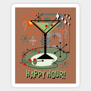 Atomic Happy Hour Martini Magnet